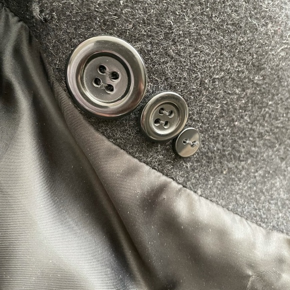 Vintage Harve Benard 100% Wool Peacock Long Sleeves Button Down Long Jacket Sz 4 - Picture 15 of 16